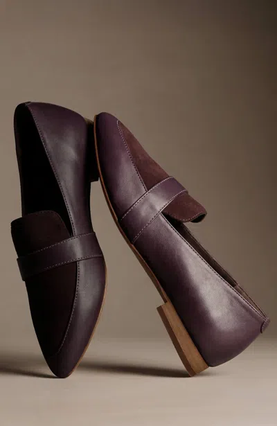 Jjill Brielle Suede & Leather Flats In Port