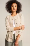Jjill J.jill Button-detailed Sweater-jacket In Blush