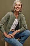 Jjill J.jill Button-detailed Sweater-jacket In Peat Moss