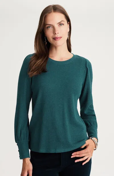 Jjill J.jill Buttoned-cuff Waffle Top