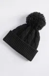 Jjill J.jill Cable-knit Chenille Hat In Black