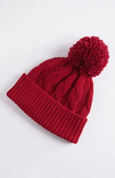 Jjill J.jill Cable-knit Chenille Hat In Crimson