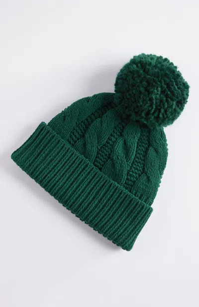Jjill J.jill Cable-knit Chenille Hat In Emerald