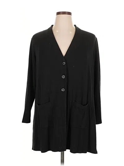 Pre-owned Jjill Cardigan Sweater In Black
