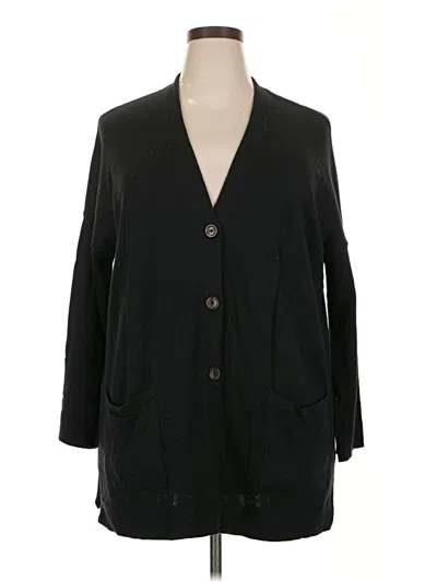 Pre-owned Jjill Cardigan Sweater In Black