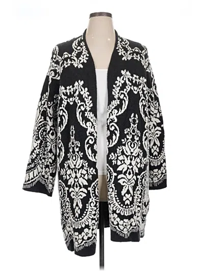 Pre-owned Jjill Cardigan Sweater In Black