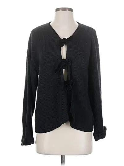 Pre-owned Jjill Cardigan Sweater In Black
