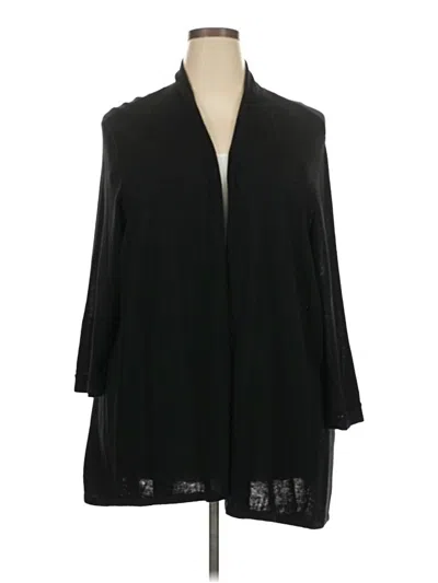 Pre-owned Jjill Cardigan Sweater In Black