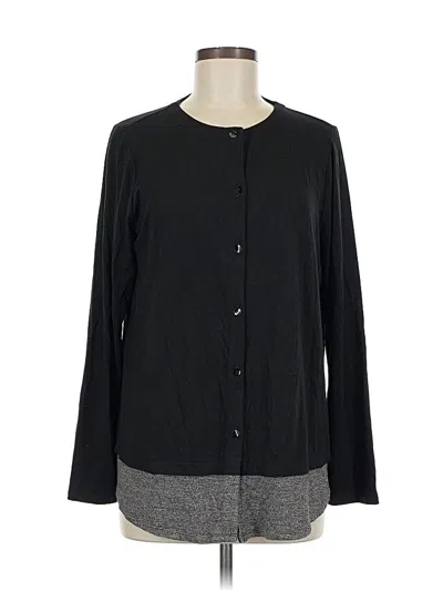 Pre-owned Jjill Cardigan Sweater In Black