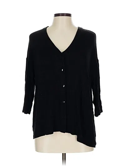 Pre-owned Jjill Cardigan Sweater In Black