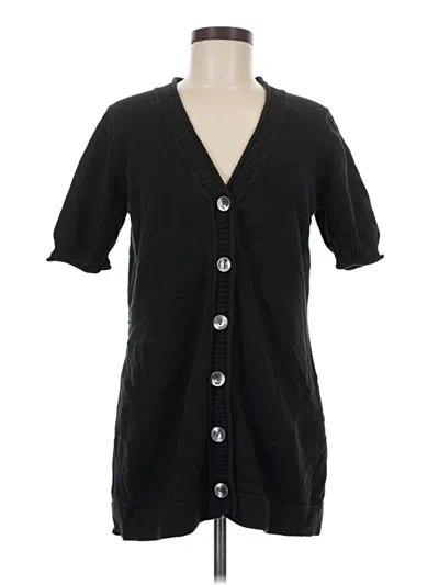 Pre-owned Jjill Cardigan Sweater In Black