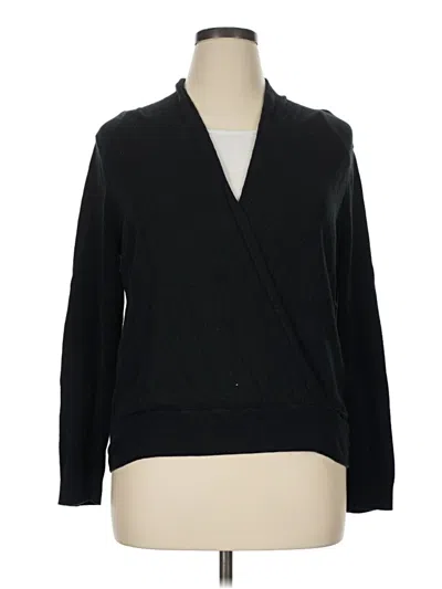Pre-owned Jjill Cardigan Sweater In Black