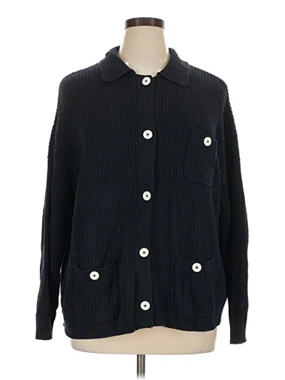 Pre-owned Jjill Cardigan Sweater In Black