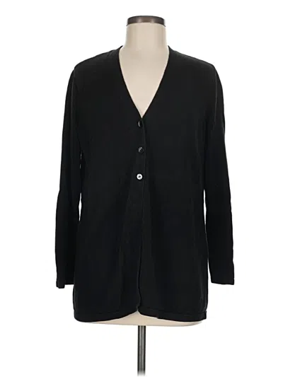 Pre-owned Jjill Cardigan Sweater In Black