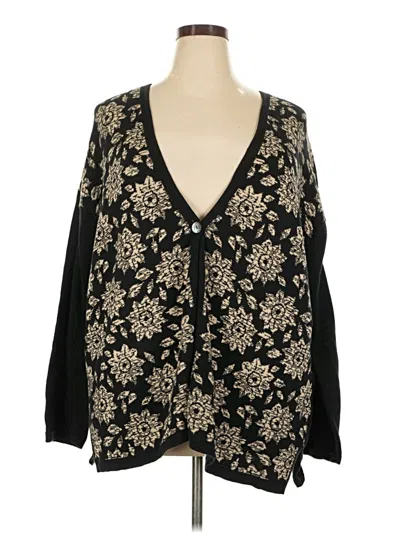 Pre-owned Jjill Cardigan Sweater In Black