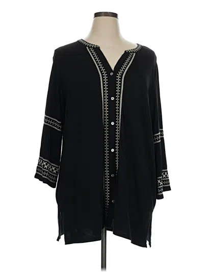 Pre-owned Jjill Cardigan Sweater In Black