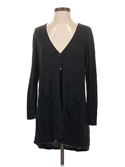 Pre-owned Jjill Cardigan Sweater In Black