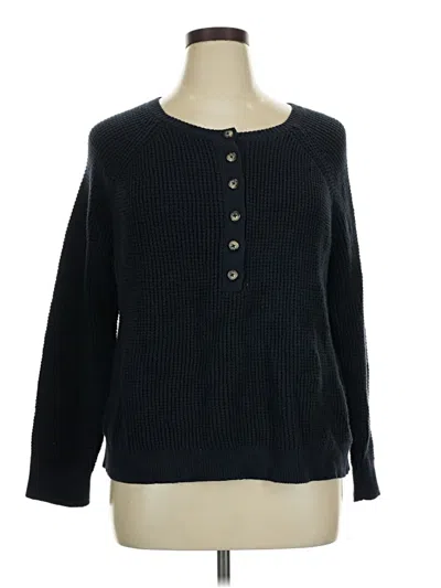 Pre-owned Jjill Cardigan Sweater In Black