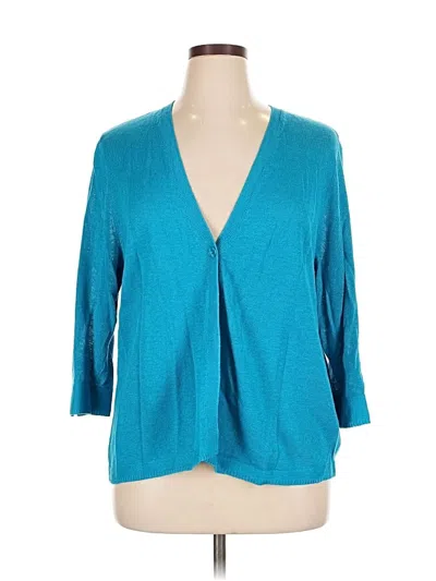 Pre-owned Jjill Cardigan Sweater In Blue