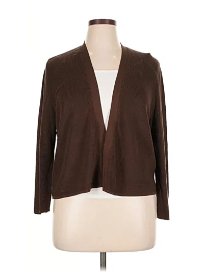 Pre-owned Jjill Cardigan Sweater In Brown