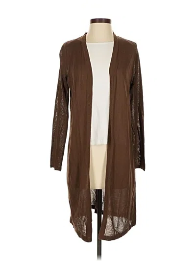 Pre-owned Jjill Cardigan Sweater In Brown