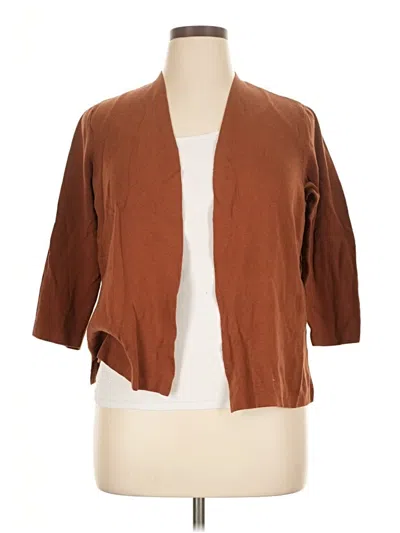 Pre-owned Jjill Cardigan Sweater In Brown