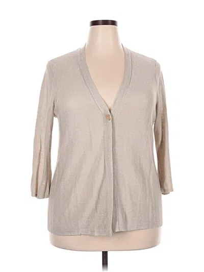 Pre-owned Jjill Cardigan Sweater In Brown