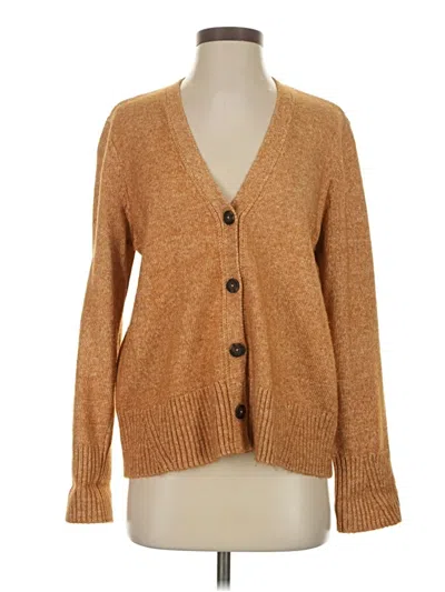 Pre-owned Jjill Cardigan Sweater In Brown