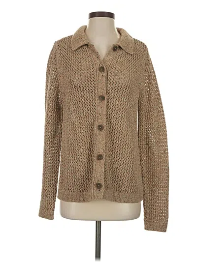 Pre-owned Jjill Cardigan Sweater In Brown