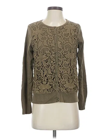 Pre-owned Jjill Cardigan Sweater In Brown