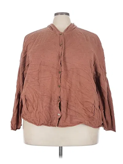 Pre-owned Jjill Cardigan Sweater In Brown