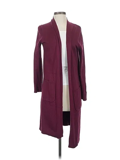Pre-owned Jjill Cardigan Sweater In Burgundy