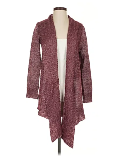 Pre-owned Jjill Cardigan Sweater In Burgundy
