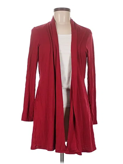 Pre-owned Jjill Cardigan Sweater In Burgundy