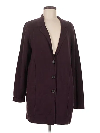 Pre-owned Jjill Cardigan Sweater In Burgundy