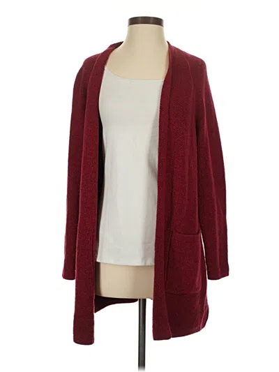 Pre-owned Jjill Cardigan Sweater In Burgundy