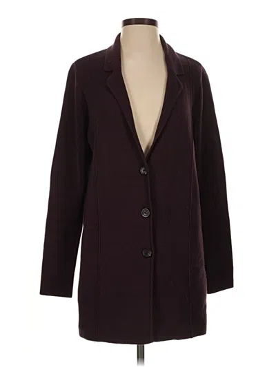Pre-owned Jjill Cardigan Sweater In Burgundy