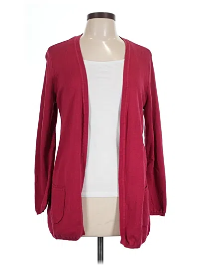 Pre-owned Jjill Cardigan Sweater In Burgundy