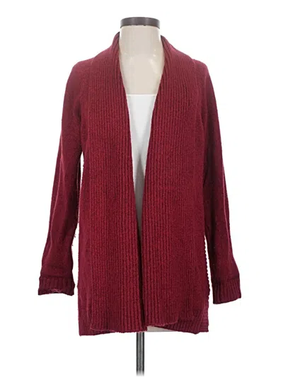 Pre-owned Jjill Cardigan Sweater In Burgundy