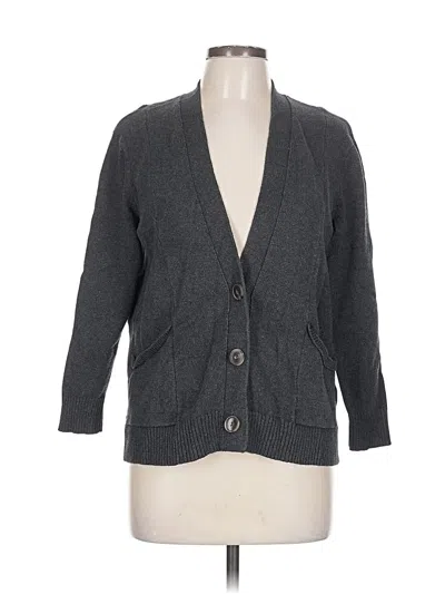 Pre-owned Jjill Cardigan Sweater In Gray