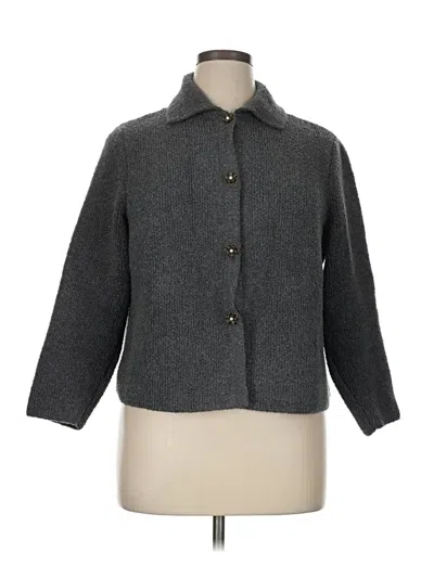 Pre-owned Jjill Cardigan Sweater In Gray