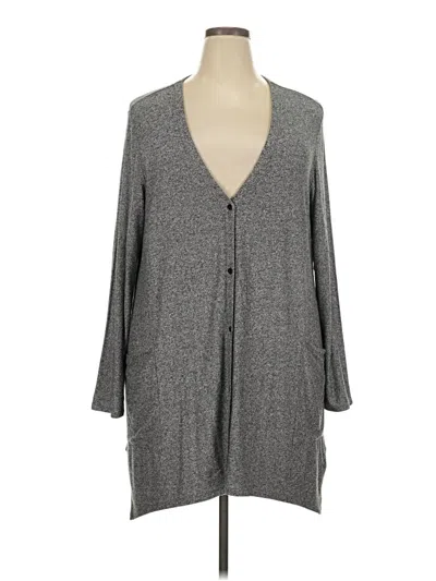 Pre-owned Jjill Cardigan Sweater In Gray