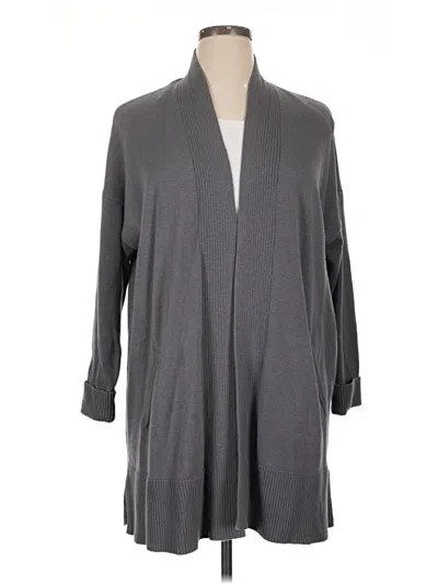 Pre-owned Jjill Cardigan Sweater In Gray