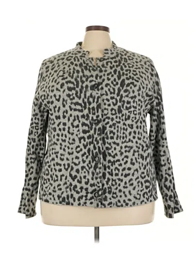 Pre-owned Jjill Cardigan Sweater In Gray