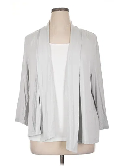 Pre-owned Jjill Cardigan Sweater In Gray