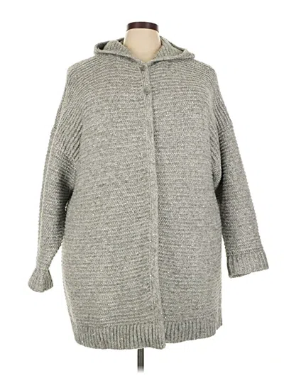 Pre-owned Jjill Cardigan Sweater In Gray