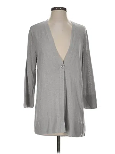 Pre-owned Jjill Cardigan Sweater In Gray