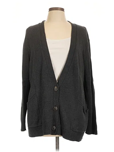 Pre-owned Jjill Cardigan Sweater In Gray
