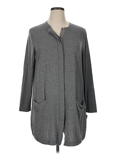 Pre-owned Jjill Cardigan Sweater In Gray