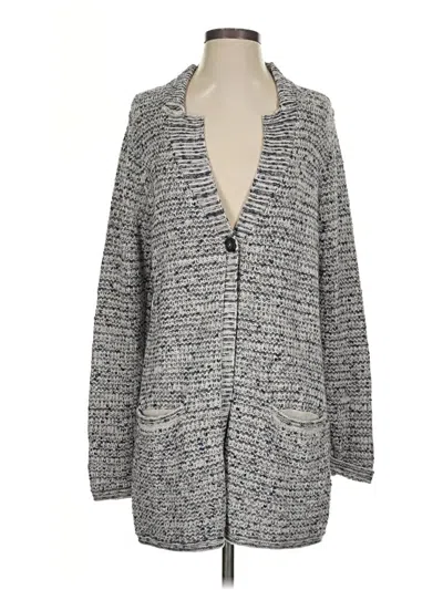 Pre-owned Jjill Cardigan Sweater In Gray